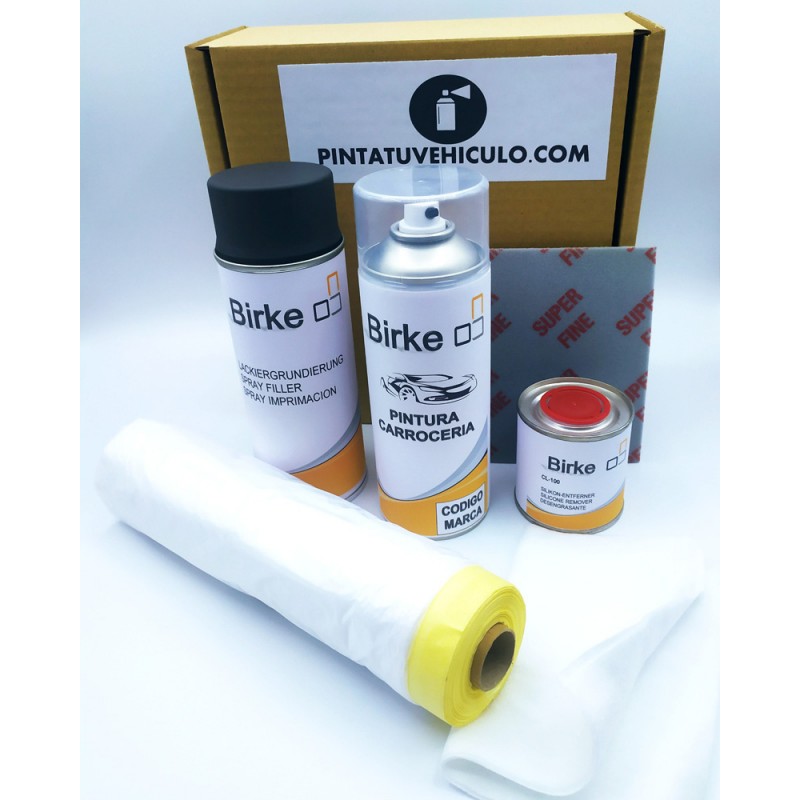 Kit reparación industrial: Pintura monocapa, imprimación y accesorios de limpieza.