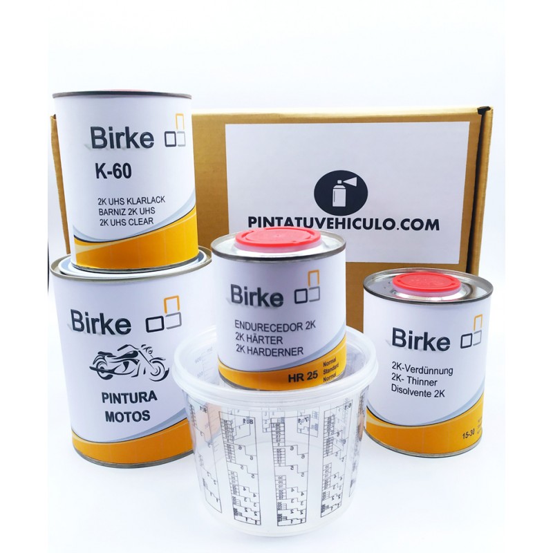 Kit de pintura profesional para moto: todos los componentes para un acabado bicapa perfecto.