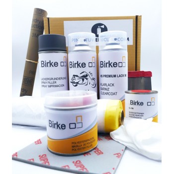 Super Pack de reparación. Desde la masilla hasta el brillo final. Todo lo que necesitas para restaurar tu moto por completo.