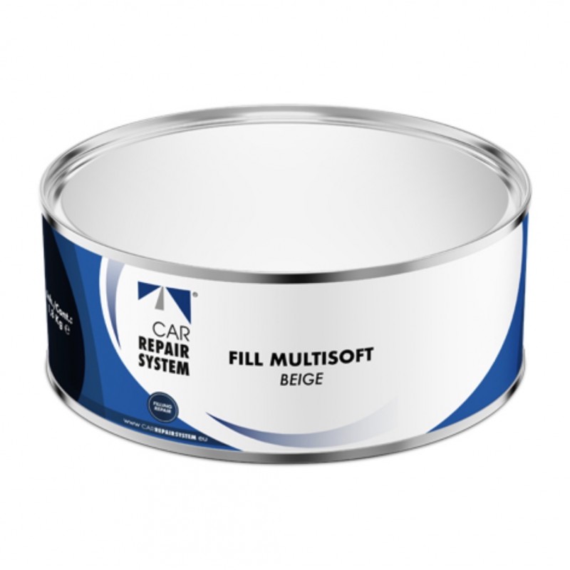 Masilla de Poliéster 1.8kg: Ideal para el relleno y nivelación de grandes abolladuras en superficies metálicas.