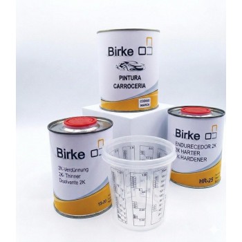Kit completo de pintura monocapa con brillo directo y accesorios de mezcla para carrocería