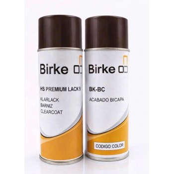 Kit industrial 2 Spray: pintura a medida y barniz (acabado Brillo, Satinado o Mate).