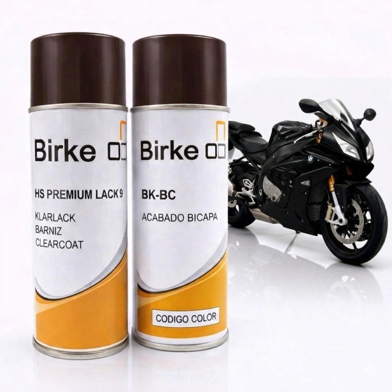 kit spray pintura bicapa más barniz para motos